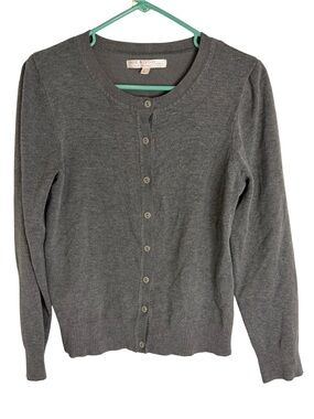 3/$20 Jade & Ivory Gray Button Down Long Sleeve Cardigan Sweater
